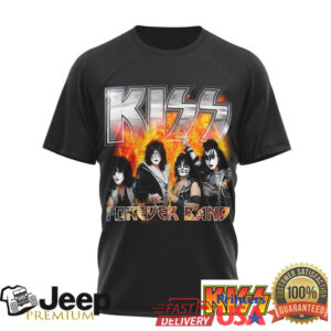 KISS Forever Band Hotter Than Hell Vintage Fire Graphic T Shirt