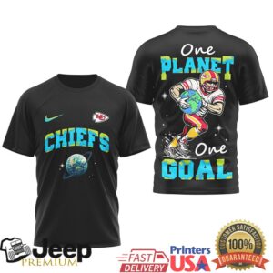 Kansas City Chiefs Earth Day T Shirt One Planet One Goal Football T shirt