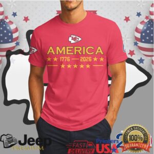 Kansas City Chiefs Happy 250th Anniversary America Skull NFL T Shirt