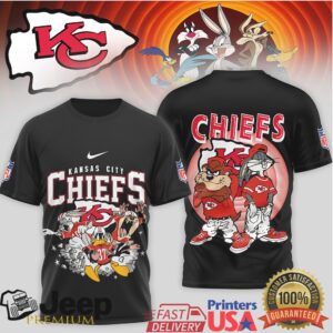Kansas City Chiefs Looney Tunes Character Retro Graphic T Shirt