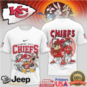 Kansas City Chiefs Looney Tunes Character Retro Graphic T Shirt