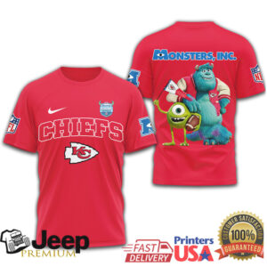 Kansas City Chiefs Monsters Inc Mike & Sulley NFL Football T Shirt