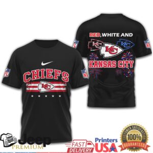 Kansas City Chiefs Red White and Blue Patriotic Fan T shirt T Shirt