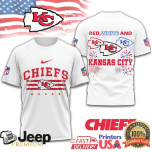 Kansas City Chiefs Red White and Blue Patriotic Fan T shirt T Shirt