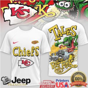 Kansas City Chiefs Tales of the Rat Fink Gasser Style NFL Graphic T Shirt