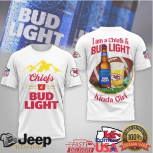 Kansas City Chiefs x Bud Light “Kinda Guy Girl” Football T Shirt