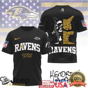Kendrick Lamar x Baltimore Ravens Graphic NFL Mashup T shirt