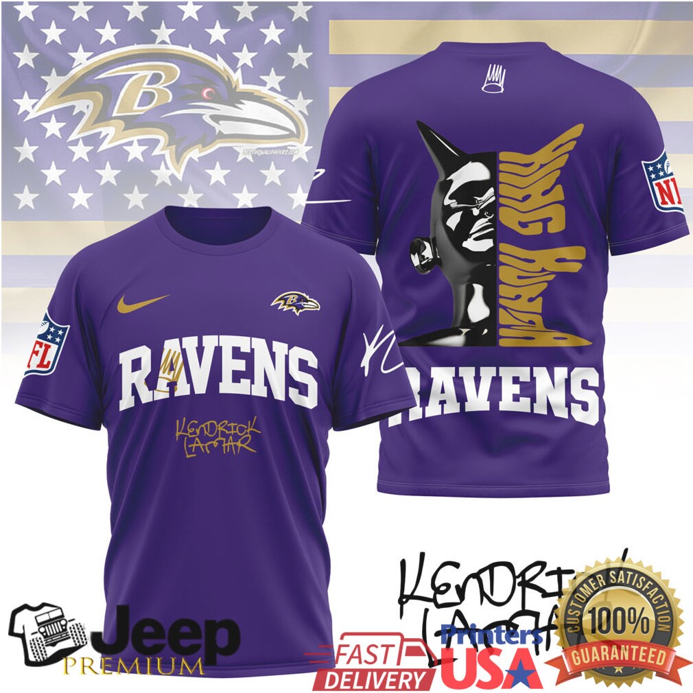 Kendrick Lamar x Baltimore Ravens Graphic NFL Mashup T shirt Kendrick Lamar x Baltimore Ravens Graphic NFL Mashup T shirt