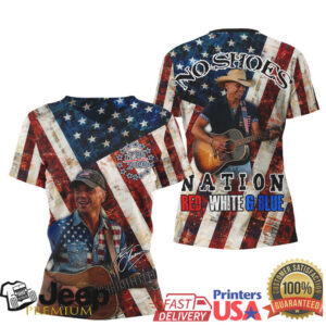 Kenny Chesney No Shoes Nation Red White Blue Vintage Flag 2026 Hoodie Tshirt
