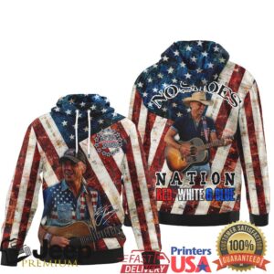 Kenny Chesney No Shoes Nation Red White Blue Vintage Flag 2026 Hoodie Tshirt