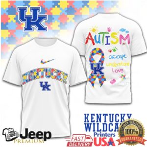 Kentucky Wildcats Autism Awareness T Shirt Accept Understand Love