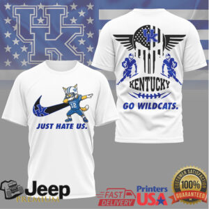 Kentucky Wildcats Just Hate Us Dabbing Mascot Skull Wings T Shirt Kentucky Wildcats Just Hate Us Dabbing Mascot Skull Wings T Shirt