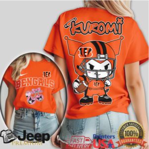 Kuromi x Cincinnati Bengals Football Character T Shirt Kuromi x Cincinnati Bengals Football Character T Shirt