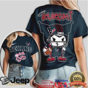 Kuromi x Houston Texans Football Character T Shirt Kuromi x Houston Texans Football Character T Shirt