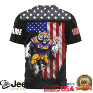 LSU Tigers Custom Name We The People Patriotic American Flag T Shirt