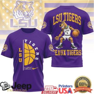LSU Tigers Geaux Tigers Scooby Doo Basketball T Shirt LSU Tigers Geaux Tigers Scooby Doo Basketball T Shirt