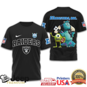 Las Vegas Raiders Monsters Inc Mike & Sulley NFL Football T Shirt