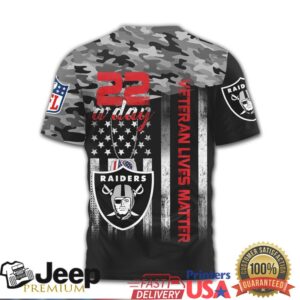 Las Vegas Raiders NFL Veteran Lives Matter 22 A Day Camo Sport T Shirt Las Vegas Raiders NFL Veteran Lives Matter 22 A Day Camo Sport T Shirt