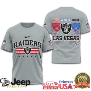 Las Vegas Raiders Patriotic American Flag Fireworks Pride T Shirt