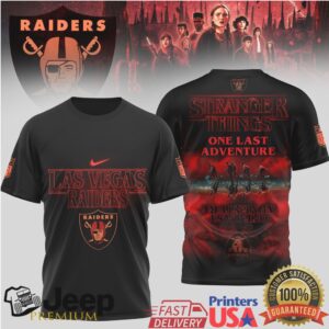 Las Vegas Raiders x Stranger Things One Last Adventure T Shirt (Style B)