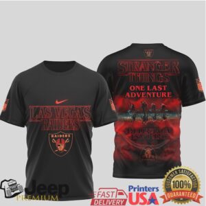 Las Vegas Raiders x Stranger Things One Last Adventure T Shirt (Style B)