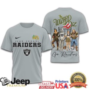 Las Vegas Raiders x The Wizard of Oz Silver & Black Mashup T Shirt
