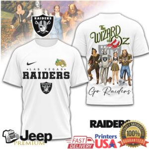 Las Vegas Raiders x The Wizard of Oz Silver & Black Mashup T Shirt