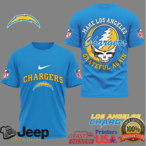 Los Angeles Chargers “Make Los Angeles Grateful Again” Bolt T Shirt