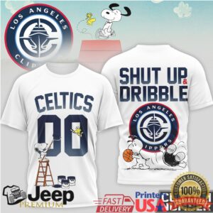 Los Angeles Clippers Snoopy Shut Up & Dribble Custom Number T Shirt