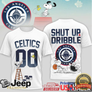 Los Angeles Clippers Snoopy Shut Up & Dribble Custom Number T Shirt