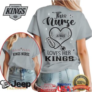 Los Angeles Kings Nurse Shirt This Nurse Loves Her Kings NHL Hockey Gift T Shirt