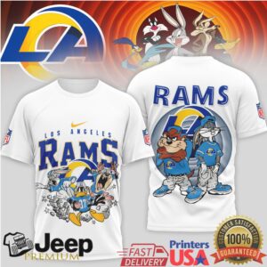 Los Angeles Rams Looney Tunes Bugs Bunny & Taz NFL Fan T Shirt