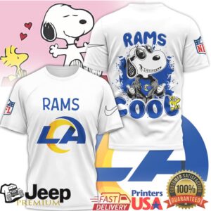 Los Angeles Rams Snoopy Joe Cool NFL Graphic T Shirt