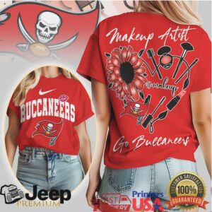 Makeup Artist Go Buccaneers Sunflower NFL Game Day T Shirt Makeup Artist Go Buccaneers Sunflower NFL Game Day T Shirt