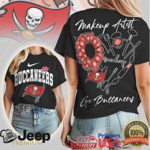 Makeup Artist Go Buccaneers Sunflower NFL Game Day T Shirt