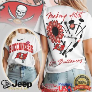 Makeup Artist Go Buccaneers Sunflower NFL Game Day T Shirt