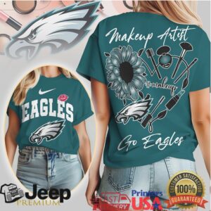 Makeup Artist Go Eagles Sunflower Philadelphia Football T Shirt Makeup Artist Go Eagles Sunflower Philadelphia Football T Shirt