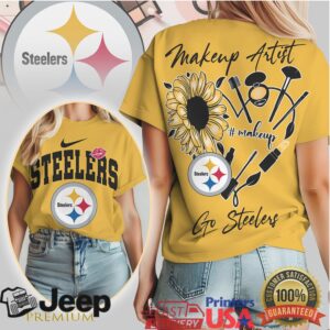 Makeup Artist Go Steelers Sunflower Pittsburgh Football Fans T Shirt Makeup Artist Go Steelers Sunflower Pittsburgh Football Fans T Shirt