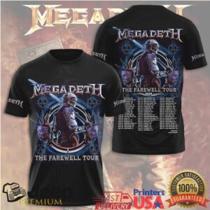 Megadeth The Farewell Tour 20252026 Official Concept T Shirt