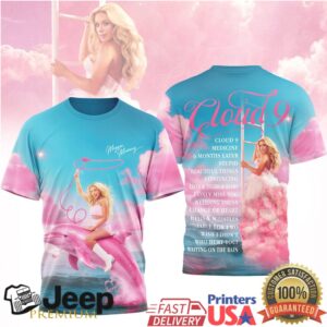 Megan Moroney Cloud 9 Tour All Over Print Dolphin T Shirt Megan Moroney Cloud 9 Tour All Over Print Dolphin T Shirt