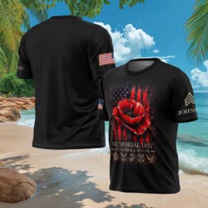 Memorial Day Poppy Flower Remember & Honor All Branches Military Shirt Memorial Day Poppy Flower Remember & Honor All Branches Military Shirt