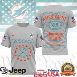 Miami Dolphins 1776 2nd Amendment American Bill of Rights Patriotic T Shirt