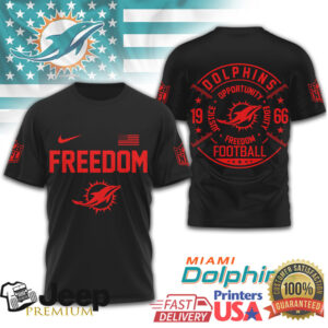 Miami Dolphins Freedom Football Social Justice Opportunity Black T Shirt Miami Dolphins Freedom Football Social Justice Opportunity Black T Shirt