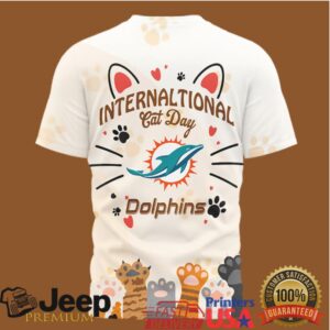 Miami Dolphins International Cat Day Fan T Shirt Miami Dolphins International Cat Day Fan T Shirt