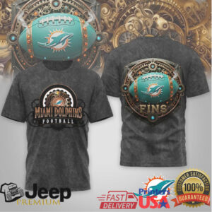 Miami Dolphins Steampunk “Fins” Mechanical Football Vintage Wash T Shirt Miami Dolphins Steampunk “Fins” Mechanical Football Vintage Wash T Shirt