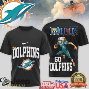 Miami Dolphins x One Piece Luffy NFL Anime Summer Graphic Shirt