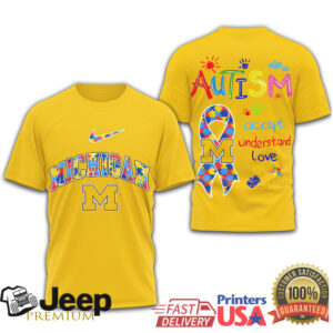 Michigan Wolverines Autism Awareness T Shirt Accept Understand Love Michigan Wolverines Autism Awareness T Shirt Accept Understand Love
