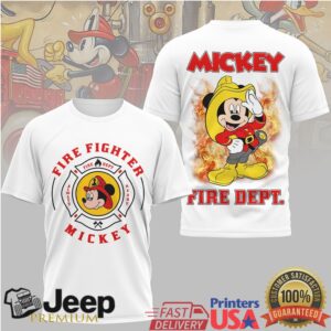 Mickey Mouse Firefighter Fire Dept. Always Ready Graphic T Shirt Mickey Mouse Firefighter Fire Dept. Always Ready Graphic T Shirt