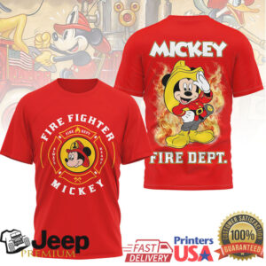 Mickey Mouse Firefighter Fire Dept. Always Ready Graphic T Shirt