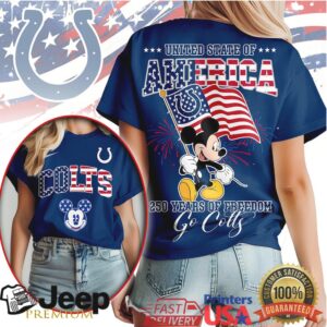 Mickey Mouse Indianapolis Colts 250 Years of Freedom US Patriotic NFL T Shirt Mickey Mouse Indianapolis Colts 250 Years of Freedom US Patriotic NFL T Shirt